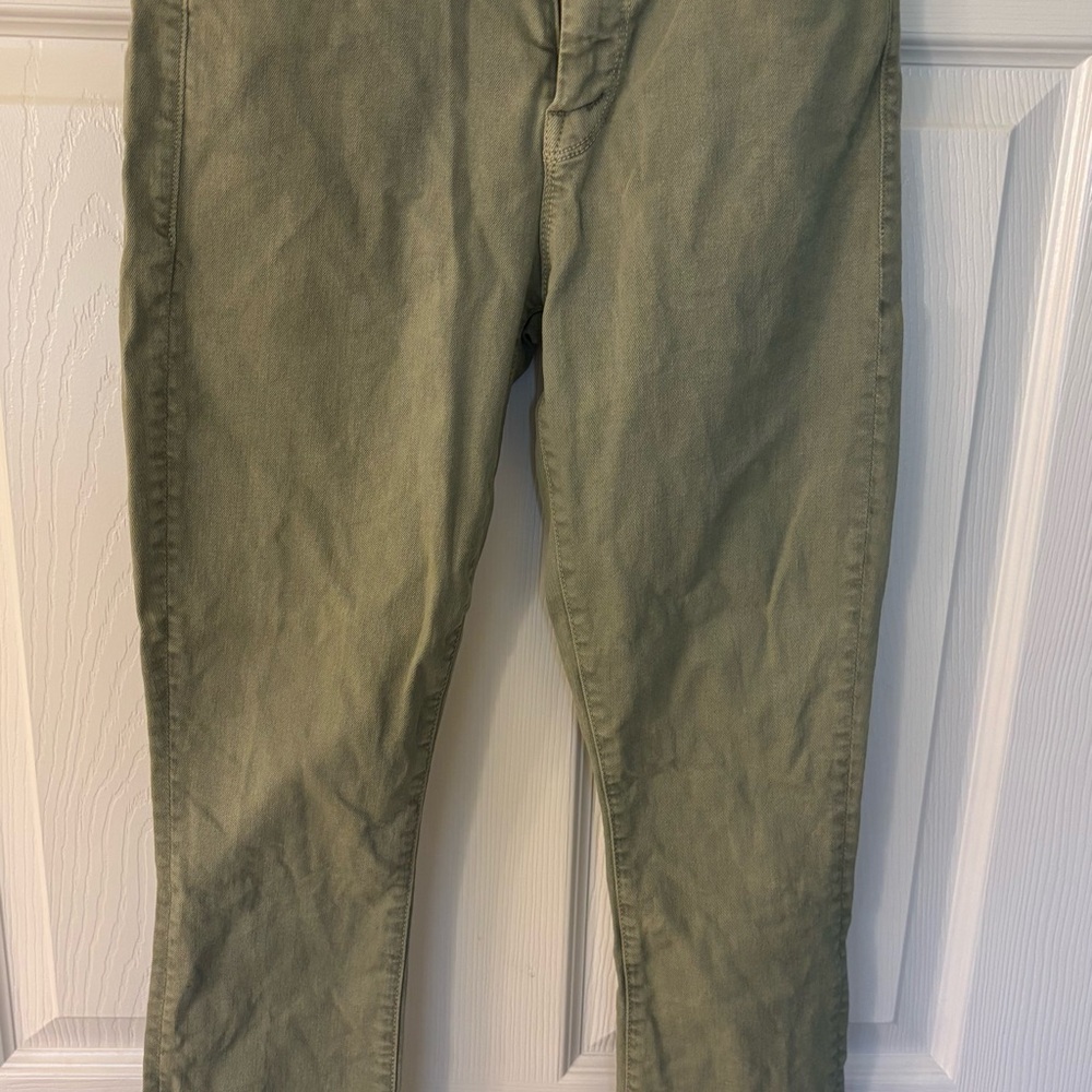 MOTHER Green Chino Khakis with Straight Leg